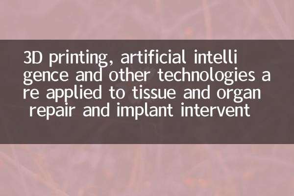 3D printing, artificial intelligence and other technologies are applied to tissue and organ repair and implant interventional devices