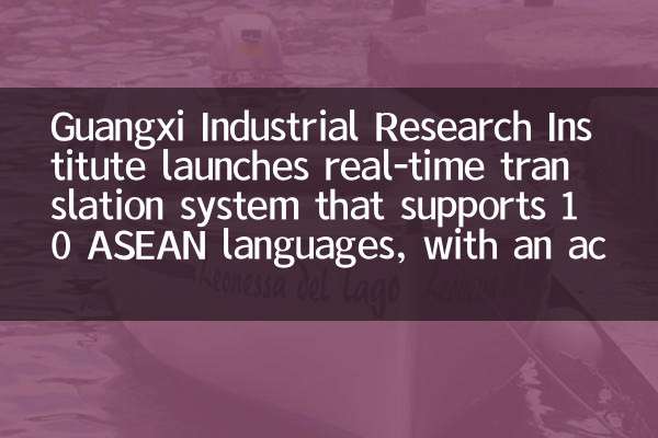 Guangxi Industrial Research Institute launches real-time translation system that supports 10 ASEAN languages, with an accuracy rate of 92%.