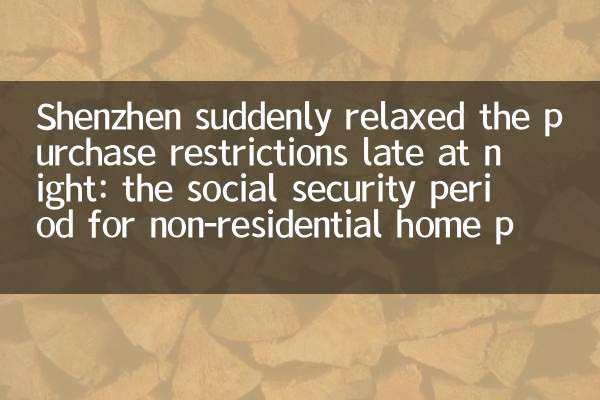 Shenzhen suddenly relaxed the purchase restrictions late at night: the social security period for non-residential home purchases has been reduced to 1 year, and the interest rate of the first two-bran