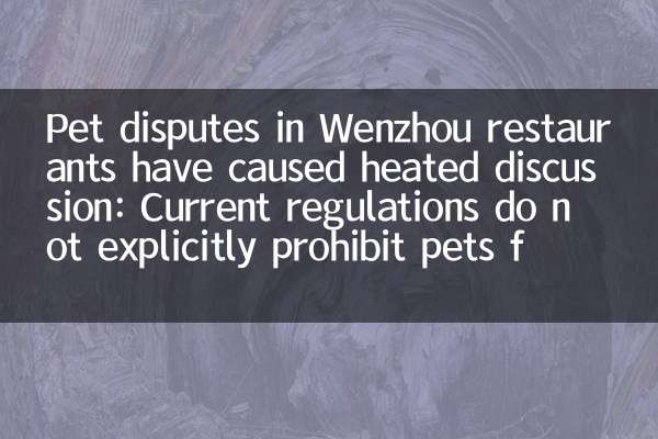 Pet disputes in Wenzhou restaurants have caused heated discussion: Current regulations do not explicitly prohibit pets from entering