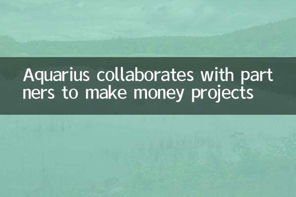 Aquarius collaborates with partners to make money projects