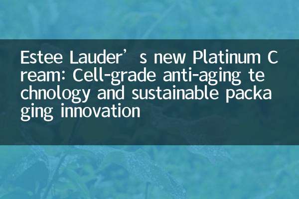 Estee Lauders neue Platin-Creme: Zellgrad-Anti-Aging-Technologie und nachhaltige Verpackungsinnovation