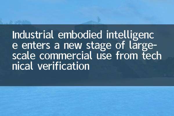 Industrial embodied intelligence enters a new stage of large-scale commercial use from technical verification