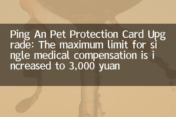 Ping A Pet Protection Card Upgrade: Die maximale Grenze für die Einführung einer einzigen medizinischen Entschädigung wird auf 3.000 Yuan erhöht