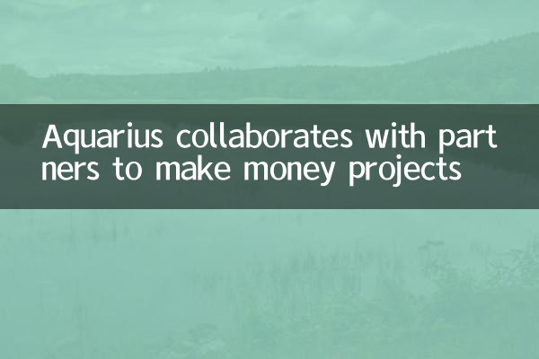 Aquarius collaborates with partners to make money projects