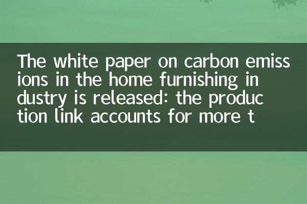 The white paper on carbon emissions in the home furnishing industry is released: the production link accounts for more than 60%