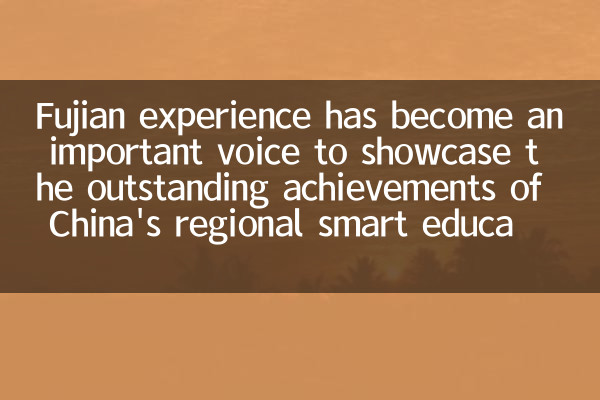 Fujian experience has become an important voice to showcase the outstanding achievements of China's regional smart education