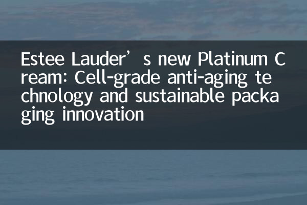 Estee Lauder’s new Platinum Cream: Cell-grade anti-aging technology and sustainable packaging innovation