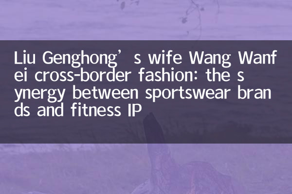 Liu Genghong’s wife Wang Wanfei cross-border fashion: the synergy between sportswear brands and fitness IP