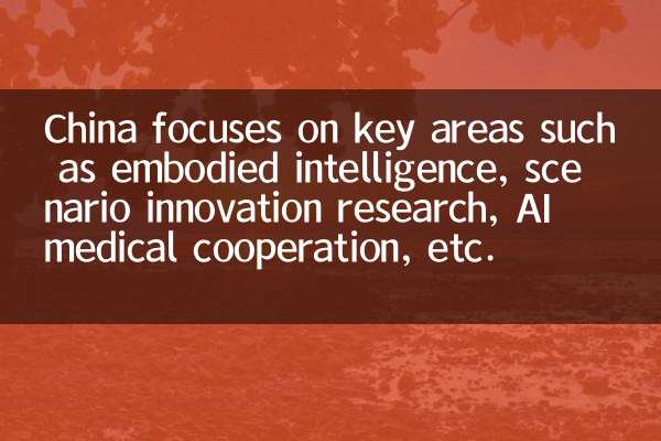 China focuses on key areas such as embodied intelligence, scenario innovation research, AI medical cooperation, etc.