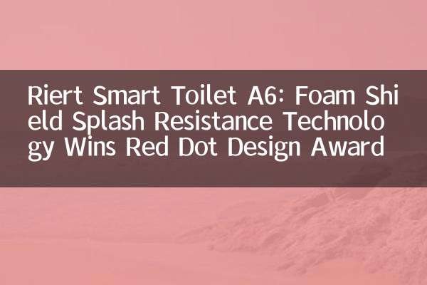 Riert Smart Toilet A6: Foam Shield Splash Resistance Technology Wins Red Dot Design Award