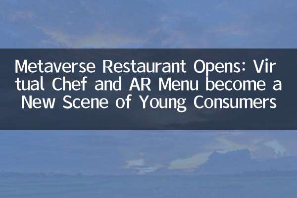 Metaverse Restaurant Opens: Virtual Chef and AR Menu become a New Scene of Young Consumers