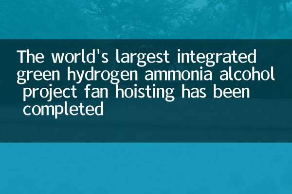 The world's largest integrated green hydrogen ammonia alcohol project fan hoisting has been completed