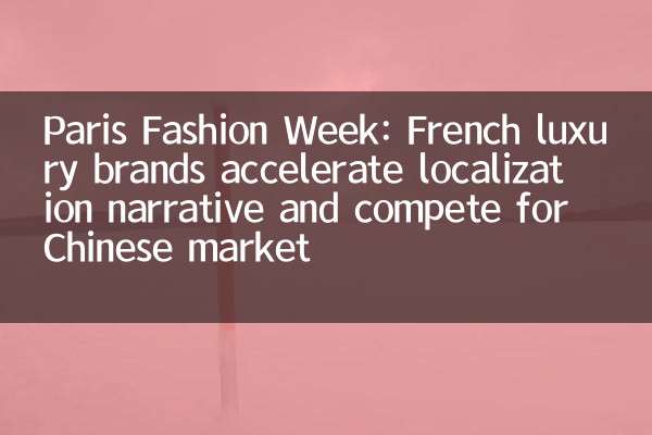 Paris Fashion Week: i marchi di lusso francesi accelerano la narrativa di localizzazione e competono per il mercato cinese