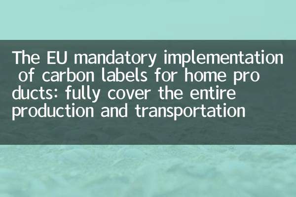 The EU mandatory implementation of carbon labels for home products: fully cover the entire production and transportation links in 2026