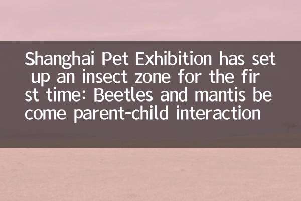 Shanghai Pet Exhibition has set up an insect zone for the first time: Beetles and mantis become parent-child interactions