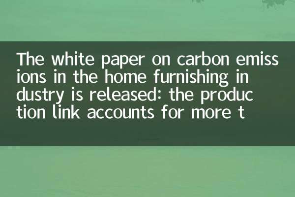 The white paper on carbon emissions in the home furnishing industry is released: the production link accounts for more than 60%
