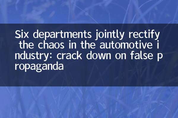 Six departments jointly rectify the chaos in the automotive industry: crack down on false propaganda