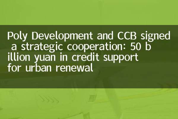 Poly Development and CCB signed a strategic cooperation: 50 billion yuan in credit support for urban renewal