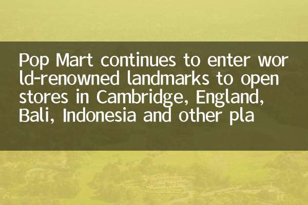 Pop Mart continues to enter world-renowned landmarks to open stores in Cambridge, England, Bali, Indonesia and other places
