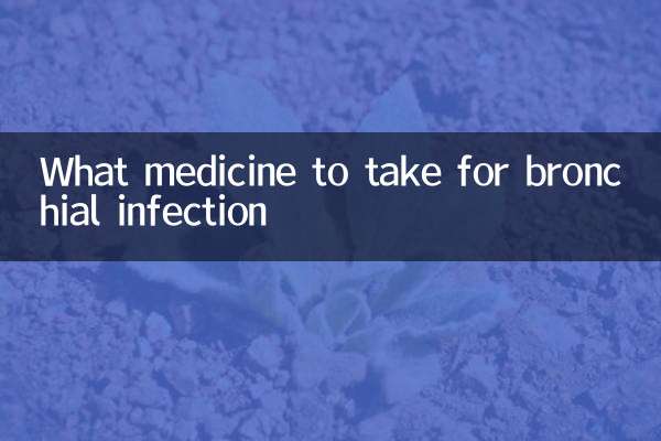 What medicine to take for bronchial infection