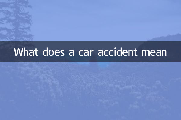 Que signifie un accident de voiture