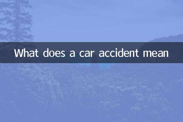 Que signifie un accident de voiture