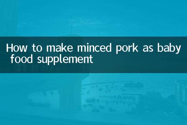Cómo hacer carne de cerdo picada como complemento alimenticio para bebés