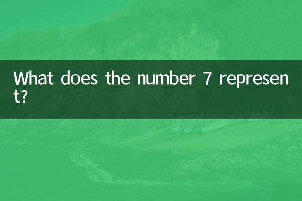 What does the number 7 represent?