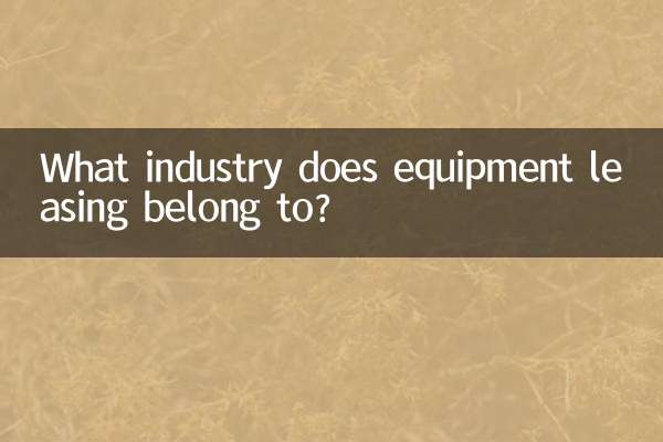 যন্ত্রপাতি লিজিং কোন শিল্পের অন্তর্গত?