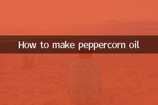 How to make peppercorn oil