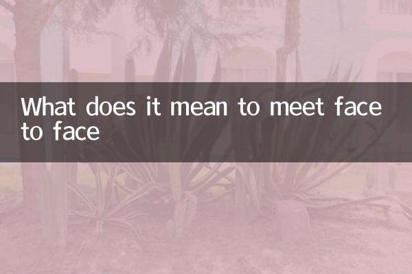 Que signifie se rencontrer face à face