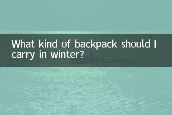 What kind of backpack should I carry in winter?