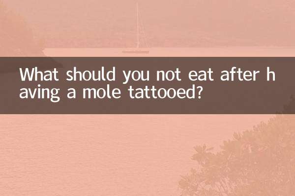 What should you not eat after having a mole tattooed?
