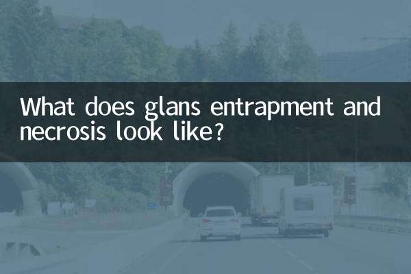 ग्लान्स ट्रैपमेंट और नेक्रोसिस कैसा दिखता है?