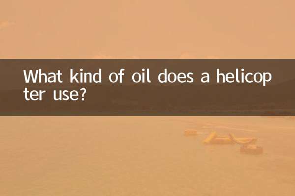 ¿Qué tipo de aceite utiliza un helicóptero?