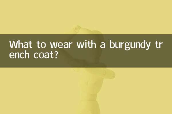 What to wear with a burgundy trench coat?