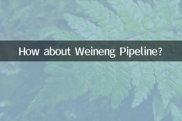 Qu’en est-il du pipeline Weineng ?