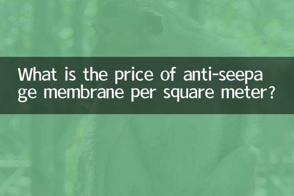 Qual è il prezzo della membrana anti-infiltrazioni al metro quadrato?