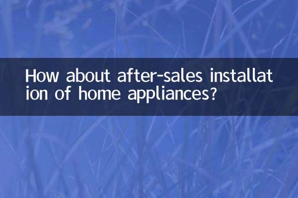 घरेलू उपकरणों की बिक्री के बाद की स्थापना के बारे में क्या ख्याल है?