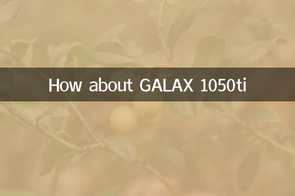 GALAX 1050ti는 어떤가요?