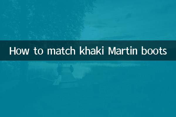 Cómo combinar botas Martin color caqui