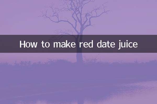 레드 데이트 주스 만드는 법