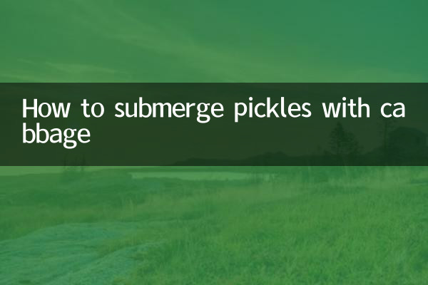 Come immergere i sottaceti nel cavolo