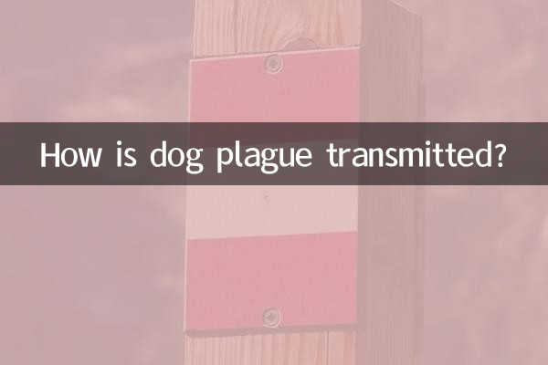 ¿Cómo se transmite la peste canina?