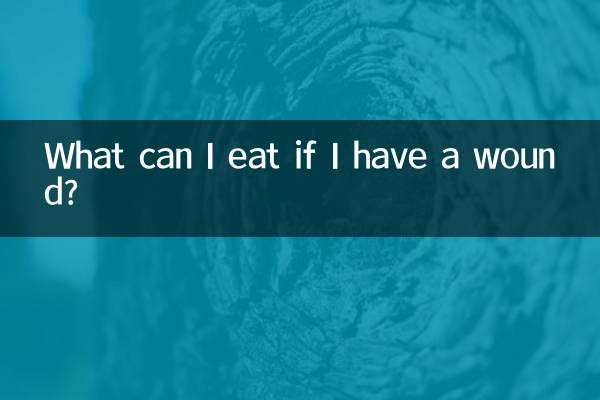 Que puis-je manger si j'ai une blessure ?