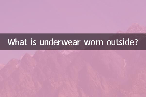 外で着る下着とは何ですか?