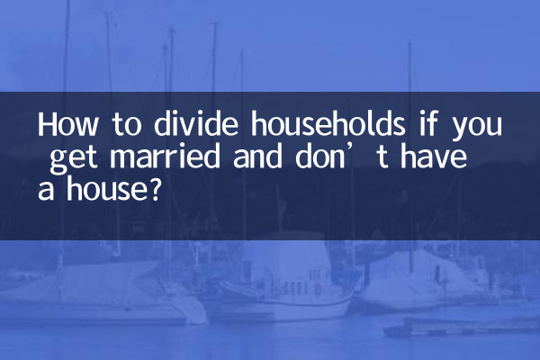How to divide households if you get married and don’t have a house?