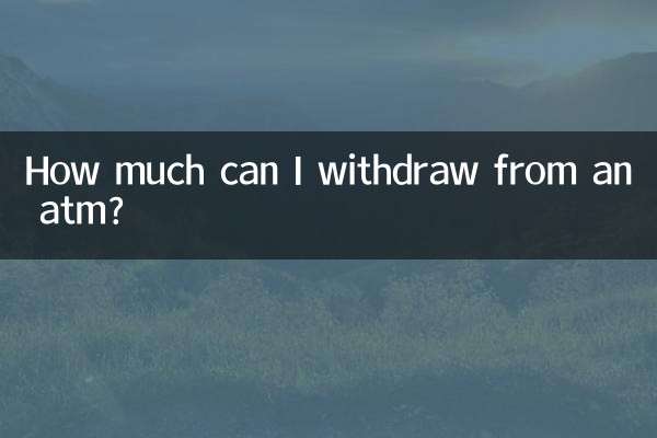 How much can I withdraw from an atm?