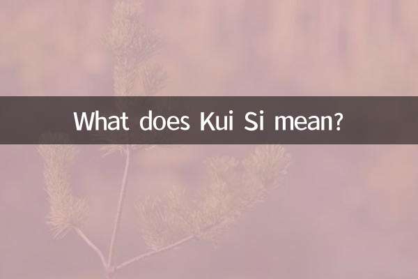 ¿Qué significa Kui Si?